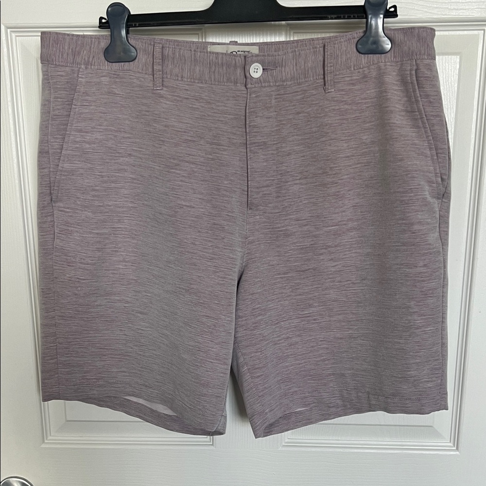 Original Penguin Men's Light Purple Flat Front Shorts